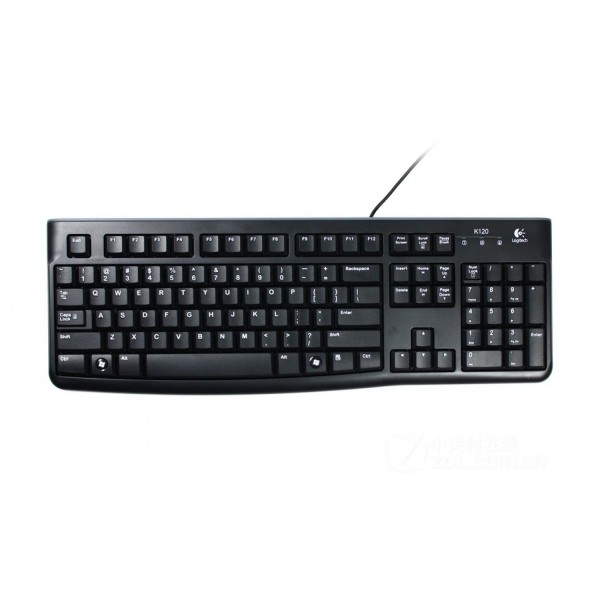 Клавиатура Logitech Keyboard K120, USB, black, Rtl